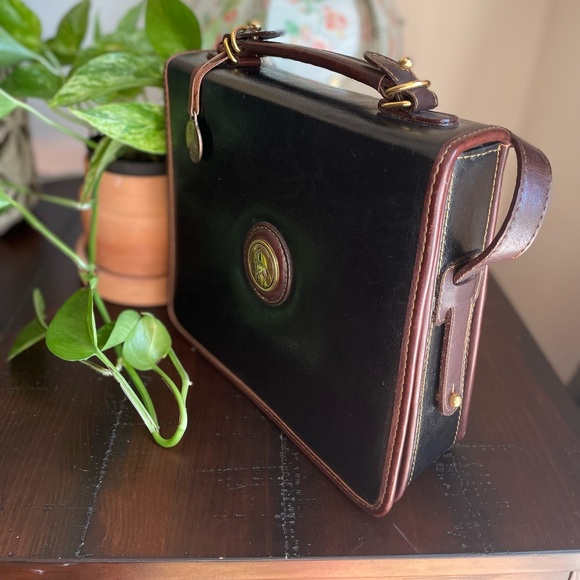 Vintage Ralph Lauren Women's Leather Briefcase Style Crossbody Bag. Rare&unique - Picture 4 of 16